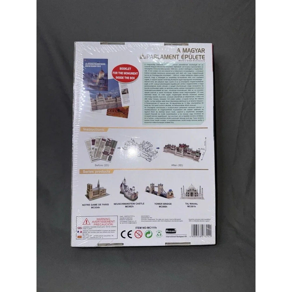 Brand New Cubic Fun 3D Puzzle Hungarian Parliament Building NIB 237 PCS Sealed